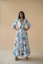 Load image into Gallery viewer, V Neck Long Dress in Flower Print