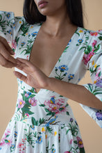 Load image into Gallery viewer, V Neck Long Dress in Flower Print