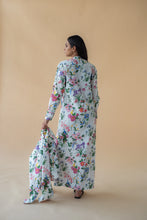 Load image into Gallery viewer, Flower Print Fly Jacket and Long Dress