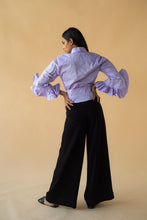 Load image into Gallery viewer, Lawn Shirt with Frilled Sleeve in Lilac Color