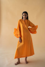 Load image into Gallery viewer, Orange Kaftan with Frilled Sleeve