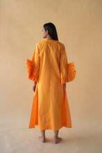 Load image into Gallery viewer, Orange Kaftan with Frilled Sleeve