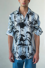 Load image into Gallery viewer, Blue Stripe Black Camel Print Shirt