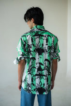 Load image into Gallery viewer, Green Stripe Black Camel Print Shirt