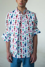 Load image into Gallery viewer, Vase Print Shirt With Vase Print Sleeveless Jacket