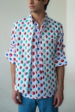 Load image into Gallery viewer, Geometric Print Shirt With Geometric Print - Lt. Sleeveless Jacket