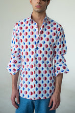 Load image into Gallery viewer, Geometric Print Shirt With Geometric Print Sleeveless Jacket