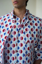 Load image into Gallery viewer, Geometric Print Shirt With Geometric Print Sleeveless Jacket