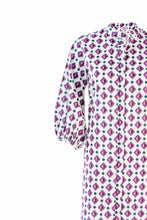 Load image into Gallery viewer, Geometric Print Shirt Dress - Purple