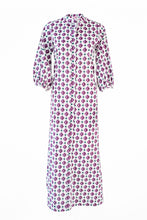 Load image into Gallery viewer, Geometric Print Shirt Dress - Purple