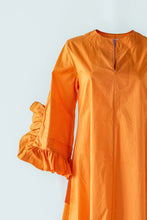 Load image into Gallery viewer, Orange Kaftan with Frilled Sleeve