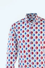 Load image into Gallery viewer, Geometric Print Shirt With Geometric Print Sleeveless Jacket