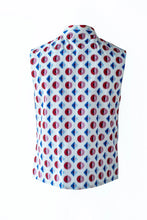 Load image into Gallery viewer, Geometric Print Shirt With Geometric Print Sleeveless Jacket