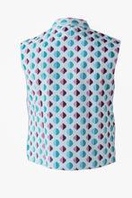 Load image into Gallery viewer, Geometric Print Shirt With Geometric Print - Lt. Sleeveless Jacket