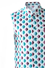 Load image into Gallery viewer, Geometric Print Shirt With Geometric Print - Lt. Sleeveless Jacket