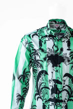 Load image into Gallery viewer, Green Stripe Black Camel Print Shirt
