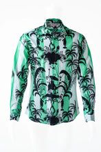 Load image into Gallery viewer, Green Stripe Black Camel Print Shirt