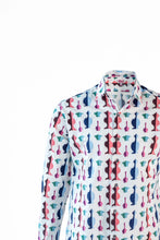 Load image into Gallery viewer, Vase Print Shirt With Vase Print Sleeveless Jacket
