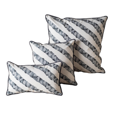 Load image into Gallery viewer, Ribbon Print in Cotton Canvas Cushion Cover