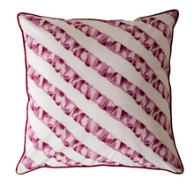 Load image into Gallery viewer, Ribbon Print in Cotton Canvas Cushion Cover
