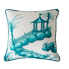 Load image into Gallery viewer, Chinese Print in Cotton Canvas Cushion Cover