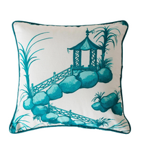 Load image into Gallery viewer, Chinese Print in Cotton Canvas Cushion Cover