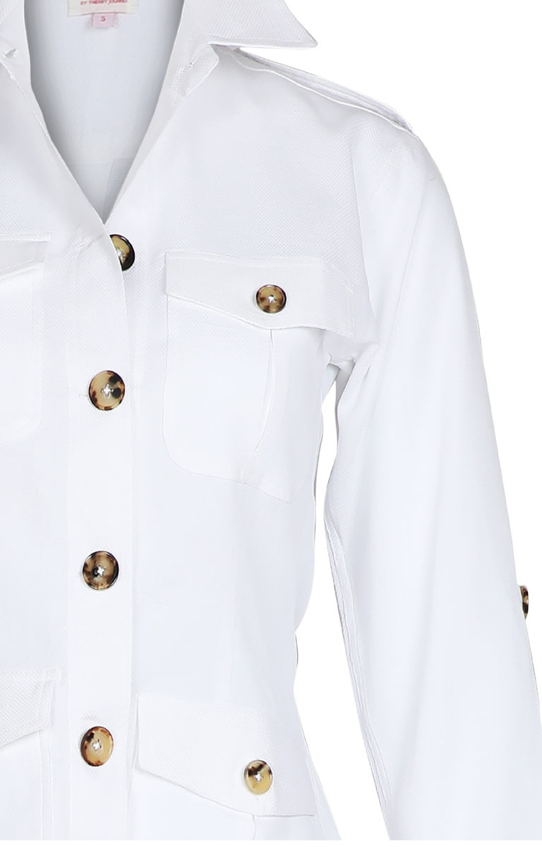 Safari Chui Cropped Jacket - White Cloud main image 1