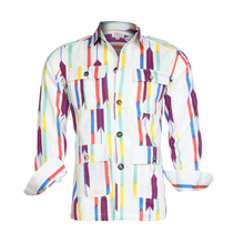 Load image into Gallery viewer, Ikat Modern (Safari Jacket)