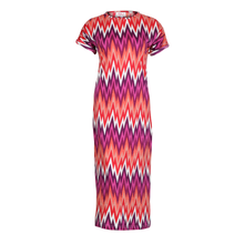Load image into Gallery viewer, Zig-Zag Long (T-shirt Dress)