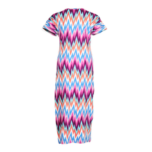 Load image into Gallery viewer, Zig-Zag Long (T-shirt Dress)