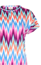 Load image into Gallery viewer, Zig-Zag Long (T-shirt Dress)