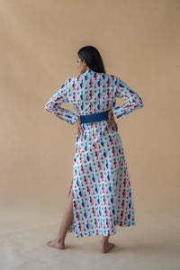Long Dress in Vase Print