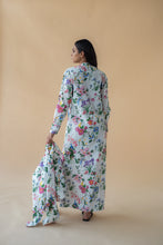 Load image into Gallery viewer, Flower Print Fly Jacket and Long Dress
