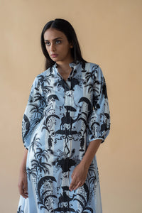 Camel Print  Shirt Dress