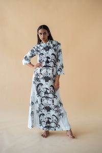 Camel Print Long Dress