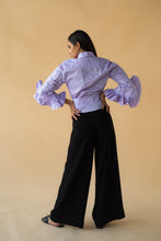 Load image into Gallery viewer, Lawn Shirt with Frilled Sleeve in Lilac Color
