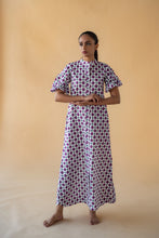Load image into Gallery viewer, Geometric Print Shirt Dress - Purple
