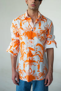 Orange Camel Print Shirt