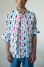 Load image into Gallery viewer, Vase Print Shirt With Vase Print Sleeveless Jacket
