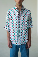 Load image into Gallery viewer, Men Shirt Pastel Color Geometric Print
