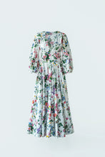 Load image into Gallery viewer, V Neck Long Dress in Flower Print
