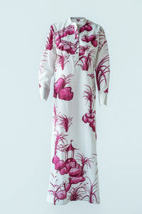 Chinese Print Long Dress