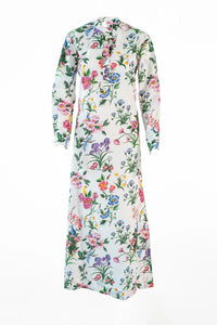 Flower Print Fly Jacket and Long Dress