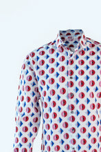 Load image into Gallery viewer, Geometric  Print  Shirt With Geometric  Print - Lt. Sleeveless Jacket
